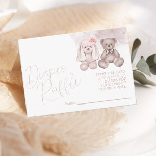 Cute Baby Dier Neutrale Baby Luzerne Raffle Informatiekaartje