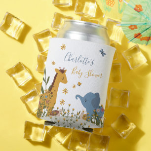 Cute Baby Dieren Bloemen Baby Shower Blikjeskoeler