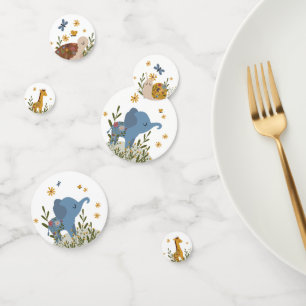 Cute Baby Dieren Bloemige Baby Shower Confetti