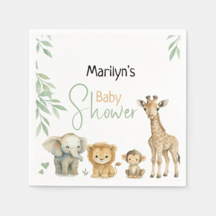 Cute baby dieren voor baby shower servet