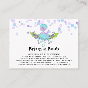 *~* Cute Baby Dinosaur Baby shower Breng een boek Informatiekaartje