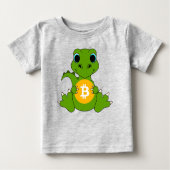 Cute Baby Dinosaur Bitcoin Crypto Graphic Toddler  (Voorkant)