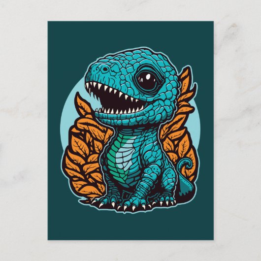 Cute Baby Dinosaur Briefkaart (Voorkant)