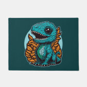 Cute Baby Dinosaur Deurmat (Voorkant)
