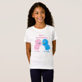 Cute Baby Dinosaur Fraternal Twins Persoonlijk T-shirt (Voorkant volledig)