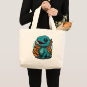 Cute Baby Dinosaur Grote Tote Bag (Voorkant (product))