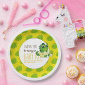 Cute Baby Dinosaur Hatching Shower Party Jurassic Papieren Bordje (Feest)