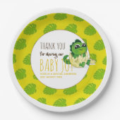 Cute Baby Dinosaur Hatching Shower Party Jurassic Papieren Bordje (Voorkant)