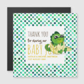 Cute Baby Dinosaur Hatching Shower Party Polkadot (Voorkant / Achterkant)