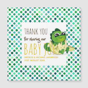Cute Baby Dinosaur Hatching Shower Party Polkadot