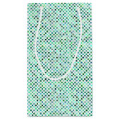 Cute Baby Dinosaur Hatching Shower Party Polkadot Klein Cadeauzakje (Achterkant)