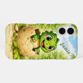 Cute Baby Dinosaur Hatchling iPhone 16 Hoesje (Achterkant horizontaal)