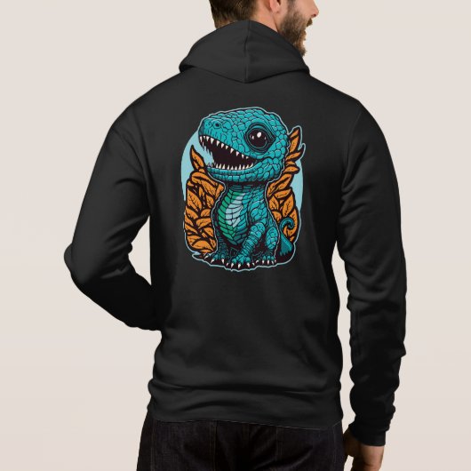 Cute Baby Dinosaur Hoodie (Achterkant)