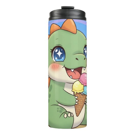  Cute Baby Dinosaur Ice Cream Thermosbeker (Voorkant)
