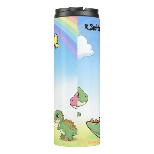  Cute Baby Dinosaur Ice Cream Thermosbeker (Achterkant)