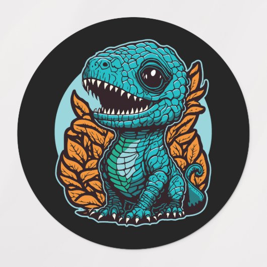 Cute Baby Dinosaur Labels (Design 2)