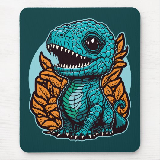 Cute Baby Dinosaur Muismat (Voorkant)