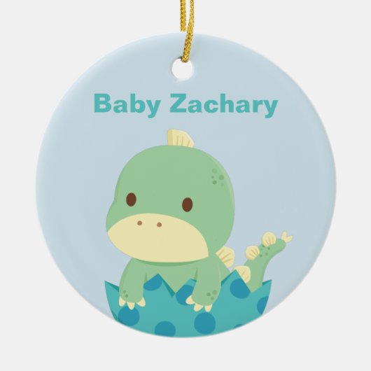 Cute Baby Dinosaur Newly Hatched Newborn Ornament (Voorkant)