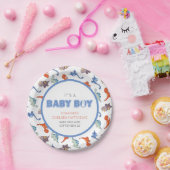 Cute Baby Dinosaur Pattern Print Papieren Bordje (Feest)