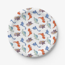 Cute Baby Dinosaur Pattern Print
