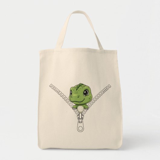 Cute baby dinosaur Peek Tote Bag (Voorkant)
