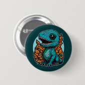 Cute Baby Dinosaur Ronde Button 5,7 Cm (Voorkant /achterkant)
