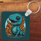 Cute Baby Dinosaur Sleutelhanger (Achterkant)