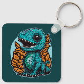 Cute Baby Dinosaur Sleutelhanger (Achterkant)