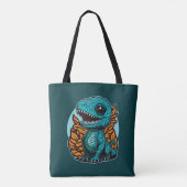 Cute Baby Dinosaur Tote Bag (Achterkant)
