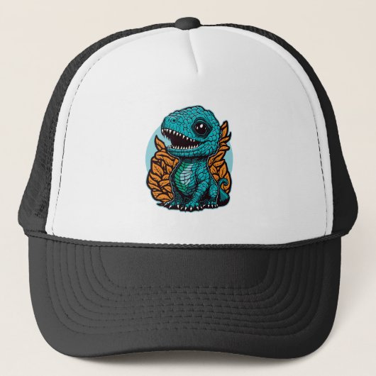 Cute Baby Dinosaur Trucker Pet (Voorkant)