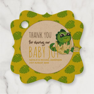 Cute Baby Dinosaur Uitbroedende Shower Feest Juras Bedankjes Labels