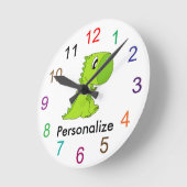 Cute baby dinosaur wandklok (Hoek)