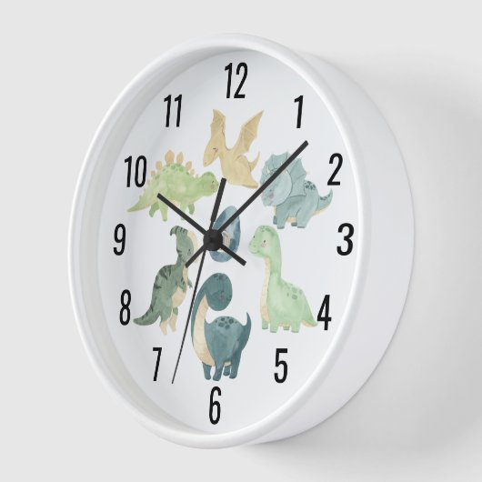 Cute Baby Dinosaur Waterverf Black (Hoek)