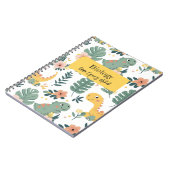 Cute Baby Dinosauriërs Aangepaste Kinderen' Notitieboek (Linkerzijde)