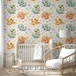 Cute baby dinosauriërs zachte pastel naadloos patr behang