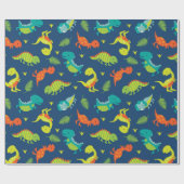 Cute Baby Dinosaurs Cadeaupapier (Vlak)