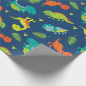 Cute Baby Dinosaurs Cadeaupapier (Hoek)