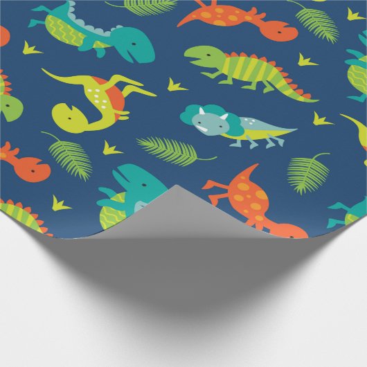 Cute Baby Dinosaurs Cadeaupapier (Hoek)