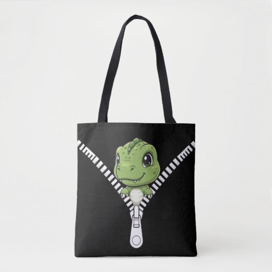 Cute baby dinosaurus Peek Tote Bag (Voorkant)