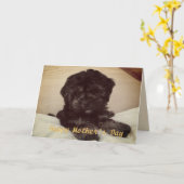 Cute Baby Dog Happy Moederdag Kaart (Gele Bloem)