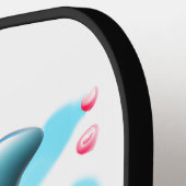 Cute Baby Dolphin met Valentijns hart Pickleball Paddle (Links Detail)