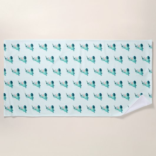 Cute Baby Donkey Strandlaken (Voorkant)