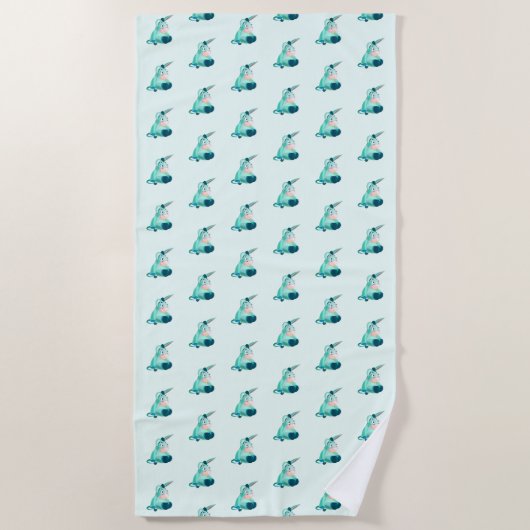 Cute Baby Donkey Strandlaken (Voorkant)