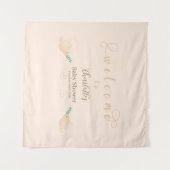 Cute Baby Dove Baby Shower Tapijt Wandkleed (Voorkant (horizontaal))