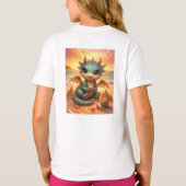 Cute Baby Dragon at Sunest T-shirt (Achterkant)