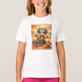 Cute Baby Dragon at Sunest T-shirt (Voorkant)