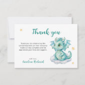 Cute Baby Dragon Bedankkaart (Voorkant)