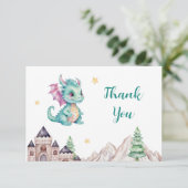 Cute Baby Dragon Bedankkaart (Staand voorkant)