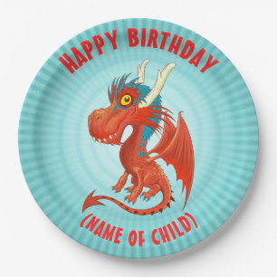 Cute Baby Dragon Birthday Bord
