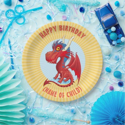 Cute Baby Dragon Birthday Bord (Feest)